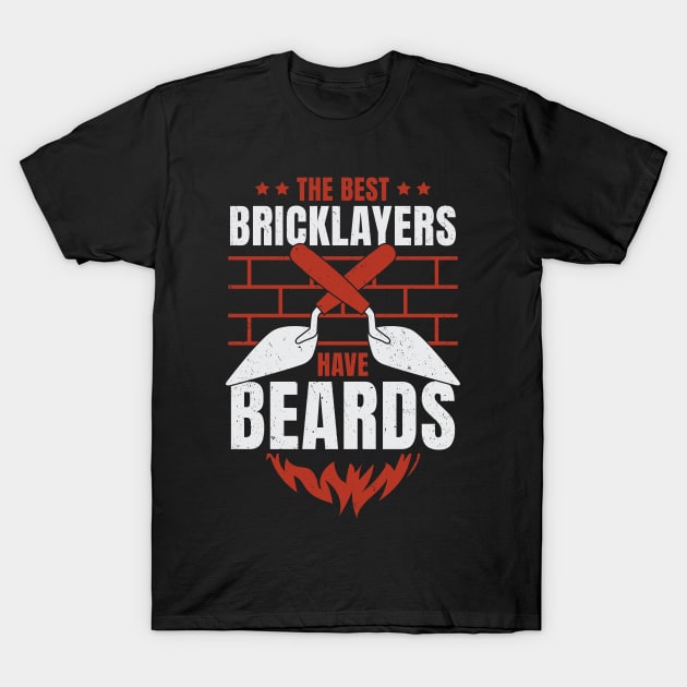 Bearded Bricklayer Brick Mason Beard Gift T-Shirt by Dolde08